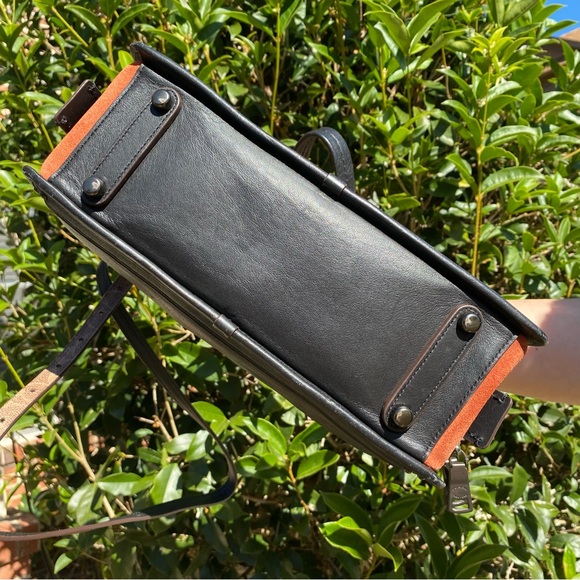 Coach Brown and Orange Striped Shoulder Bag - Picture 10 of 15